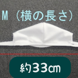 ＊快適マスク白色大人M☆ホワイトアイロン不要呼吸のしやすい速乾ドライ素材☆洗って何度も使える布マスク 5枚目の画像