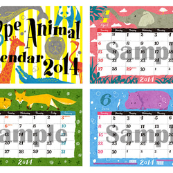 【ご指定の月始まりから作成します】卓上カレンダー「Coppe Animal Calendar」 3枚目の画像