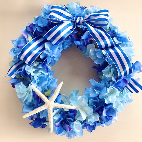 インテリア雑貨『晴れやかブルー2021』マリンカラー♡アジサイの  