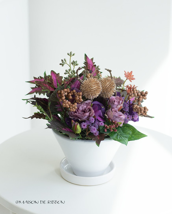 高級感あふれるパリスタイルアレンジメント　アーティフィシャルフラワー 造花 贈り物 母の日 父の日 カフェ 受付に 3枚目の画像