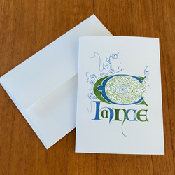 中世ヨーロッパ装飾文字 二つ折メッセージカード　[Chance] [Hope] [Love] 2枚目の画像