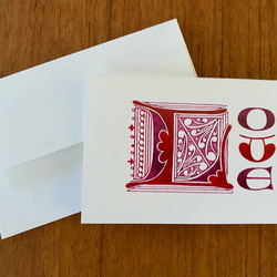 中世ヨーロッパ装飾文字 二つ折メッセージカード　[Chance] [Hope] [Love] 4枚目の画像