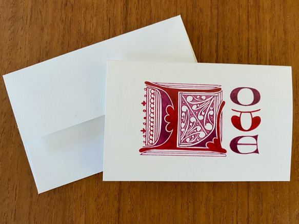 中世ヨーロッパ装飾文字 二つ折メッセージカード　[Chance] [Hope] [Love] 4枚目の画像
