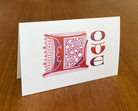 中世ヨーロッパ装飾文字 二つ折メッセージカード　[Chance] [Hope] [Love] 5枚目の画像