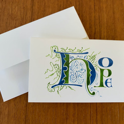 中世ヨーロッパ装飾文字 二つ折メッセージカード　[Chance] [Hope] [Love] 6枚目の画像