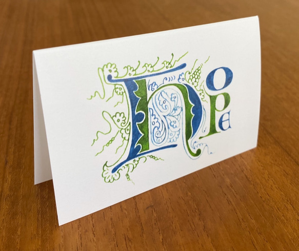 中世ヨーロッパ装飾文字 二つ折メッセージカード　[Chance] [Hope] [Love] 7枚目の画像