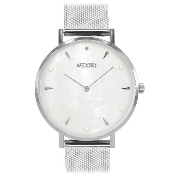 MEDOTA Thetis系列貝殼面簡約米蘭錶帶女錶 / SE-8501 銀色 第4張的照片