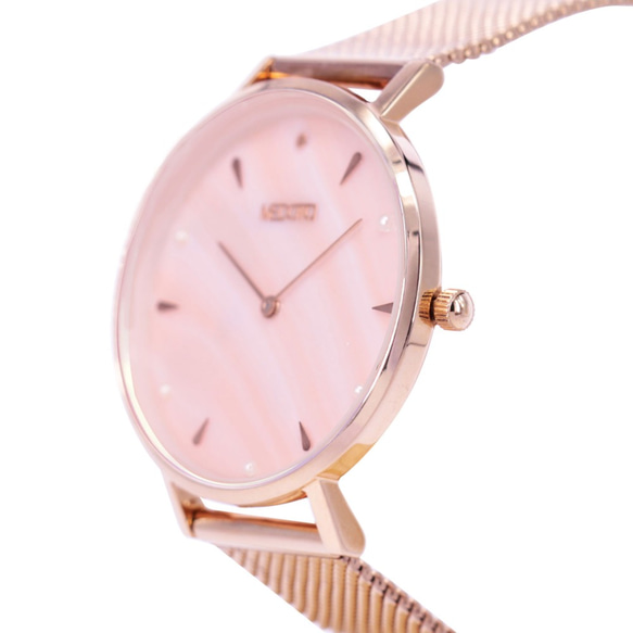 MEDOTA Thetis系列貝殼面簡約米蘭錶帶女錶 / SE-8503 粉色 第5張的照片