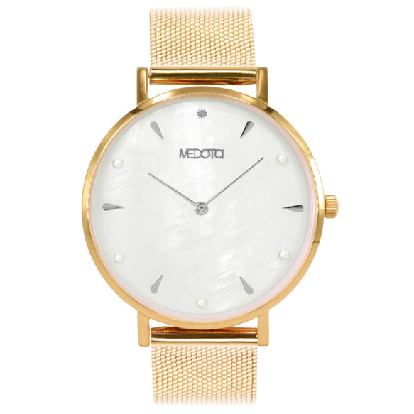 MEDOTA Thetis系列貝殼面簡約米蘭錶帶女錶 / SE-8505 金色 第4張的照片