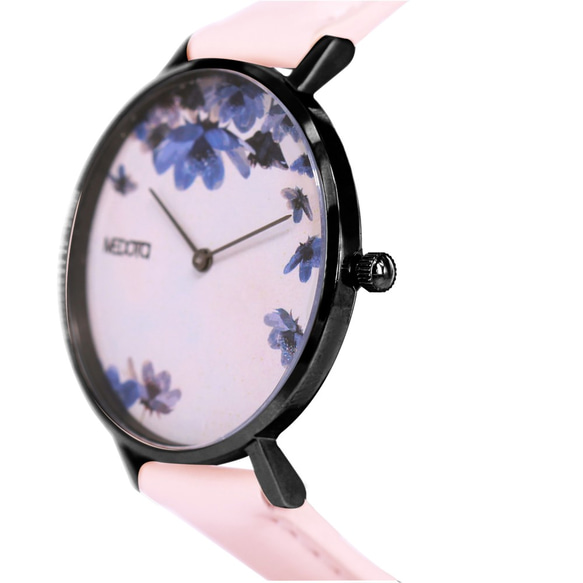 MEDOTA Blossom花朵系列粉色真皮錶帶女錶 / BO-8801 藍色精靈 第5張的照片