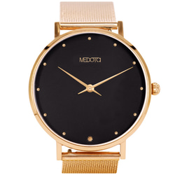 MEDOTA Chica系列簡約雙針米蘭錶帶女錶手錶 / CH-9403 金色 第4張的照片