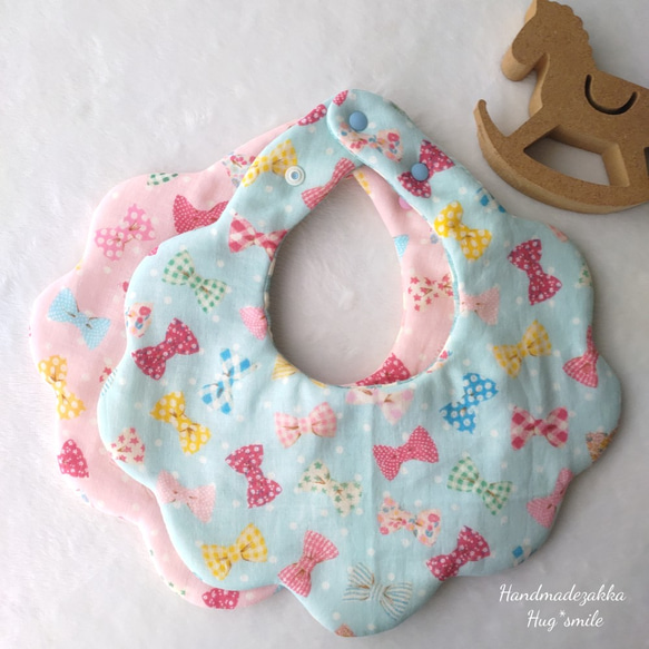 ハンドメイド☆ふわふわスタイ （handmade☆4重ガーゼ＆キルトの 