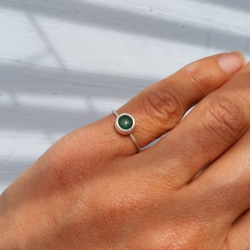 緑の１粒石  Ring　( Malachite - マラカイト) 2枚目の画像