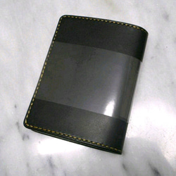 販売終了レザーミディアムウォレット(二つ折り財布）ブラック　 1枚目の画像