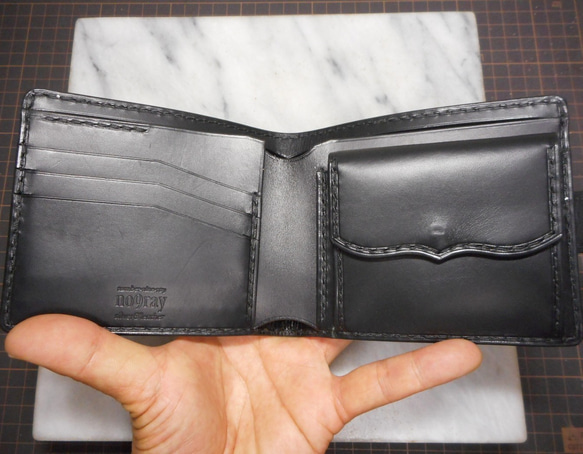 ハーフウォレット コンチョver.～billfold wallet black～ 2枚目の画像