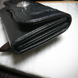 レッドパイソンロングウォレット～redpython tri-fold wallet～ 7枚目の画像