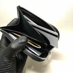 L字ファスナーウォレット～zipper wallet black～ 3枚目の画像