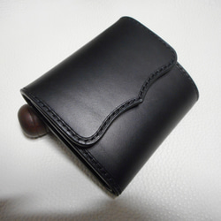 20％オフ！3つ折りショートウォレット〜compact tri-fold wallet black〜 1枚目の画像