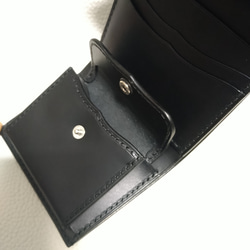 20％オフ！3つ折りショートウォレット〜compact tri-fold wallet black〜 5枚目の画像