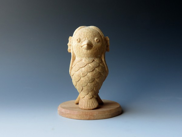 木彫　妖怪アマビエ 2枚目の画像