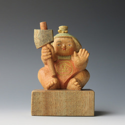 木彫五月人形　金太郎 2枚目の画像