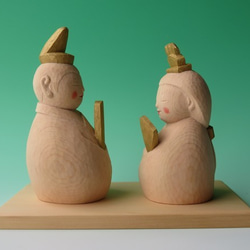木彫　福々雛 2枚目の画像