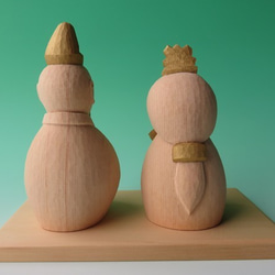 木彫　福々雛 3枚目の画像
