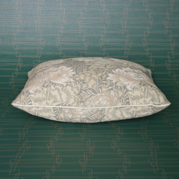 ウィリアムモリス【クッションカバー45x45cm】（送料無料）グリーン　花柄　織物　英国風 7枚目の画像