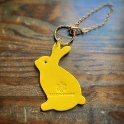 受注製作（納期約3週間）】お月見うさぎのレザーバッグチャーム