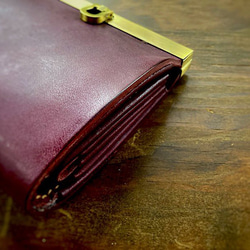 【納期約1ヶ月半】純国産ヌメ革『ロロマ』使用◆二つ折り財布『avanico-harf』プルーニャ 2枚目の画像