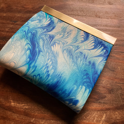 【一点物です】マーブル染めの二つ折り財布『avanico-harf』 5枚目の画像