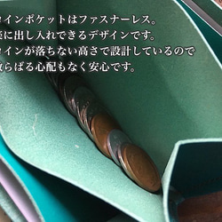 【一点物です】マーブル染めの二つ折り財布『avanico-harf』 9枚目の画像