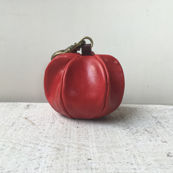 [交貨時間約2週]蘋果形迷你袋“pomme”Kogyoku（帶花） 第5張的照片