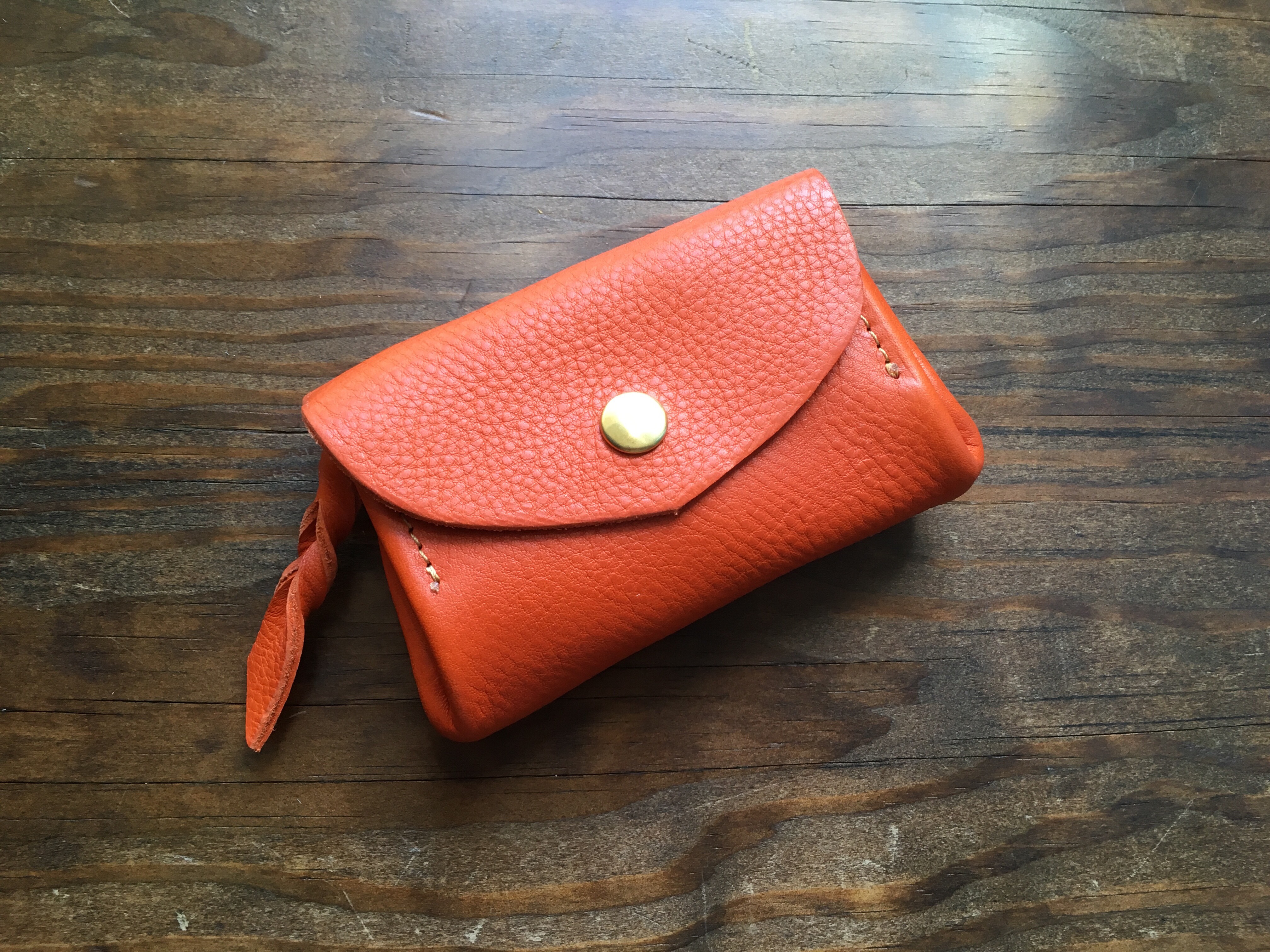 【受注製作（納期約1ヶ月）】お札を折らない！ミニマル財布「envelope」（イタリアンレザー・アランチア）