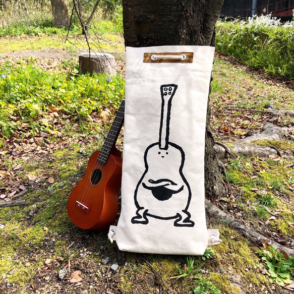 【 ウルフ舎のウクレレケース 】 (「ウーレレくん」デザイン) ：ukulele case (Wolf-sya orig 1枚目の画像