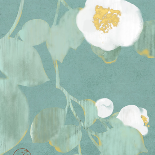 和紙プリント 白椿 絵画 hananoma 通販 8753474｜Creema(クリーマ)