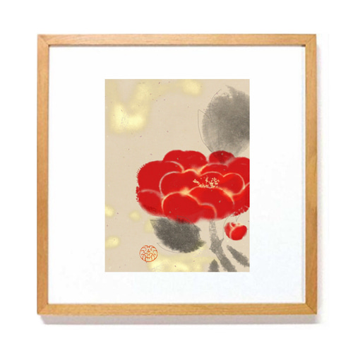 和紙プリント 牡丹 額付き 絵画 hananoma 通販 8812986｜Creema 