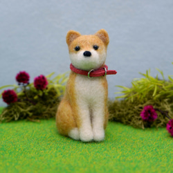 羊毛フェルト♡おすわりする柴犬 柴犬 おすわり 羊毛フェルト わん♡らぶ 通販 10934273｜Creema
