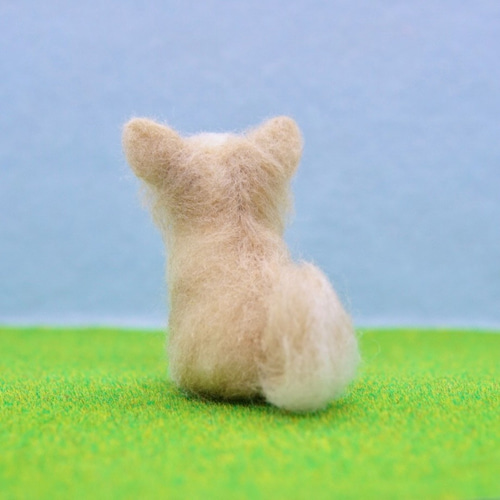 羊毛フェルト　おすわりロングコートチワワ ロングコートチワワ おすわり 羊毛フェルト わん♡らぶ 通販 11380112