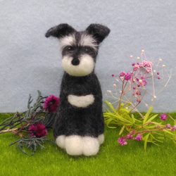 ミニチュアシュナウザー おすわり 羊毛フェルト わん♡らぶ 通販