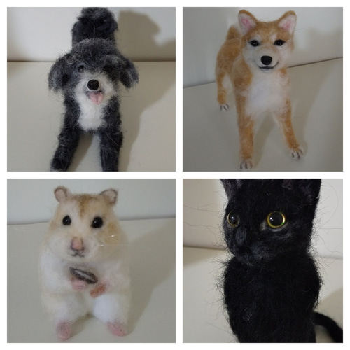 羊毛フェルト オーダー 犬 猫 ペット ねこ イヌ ネコ 羊毛フェルト 