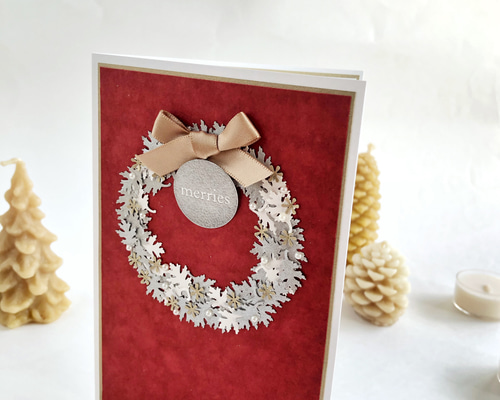 Kintaro　クリスマスカード　リース Kintaro様専用 クリスマスカード リース シックでおしゃれな