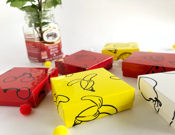 フルーツボックス！2箱 （レモン・バナナ・イチゴ・スイカ・サクランボ・洋ナシからお選びください）/ ギフトラッピングに 6枚目の画像
