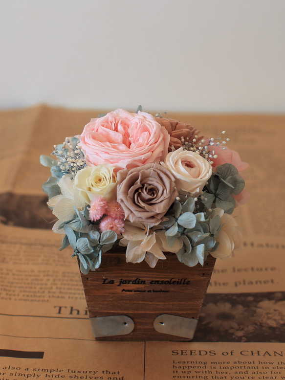 アンティーク。ご結婚祝い、開店祝いに。ピンク系くすみカラーの