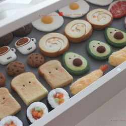 羊毛氈手作 甜點系列 壽司蛋糕曲奇咖啡 原創手工磁鐵冰箱貼飾品 第9張的照片