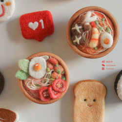 羊毛氈手作 晚餐系列 日式拉麵冬陰功湯 磁鐵/冰箱貼 第7張的照片