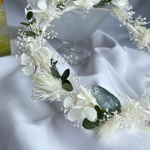 ベビー&キッズ 花かんむり 花冠 ドライフラワー プリザーブド