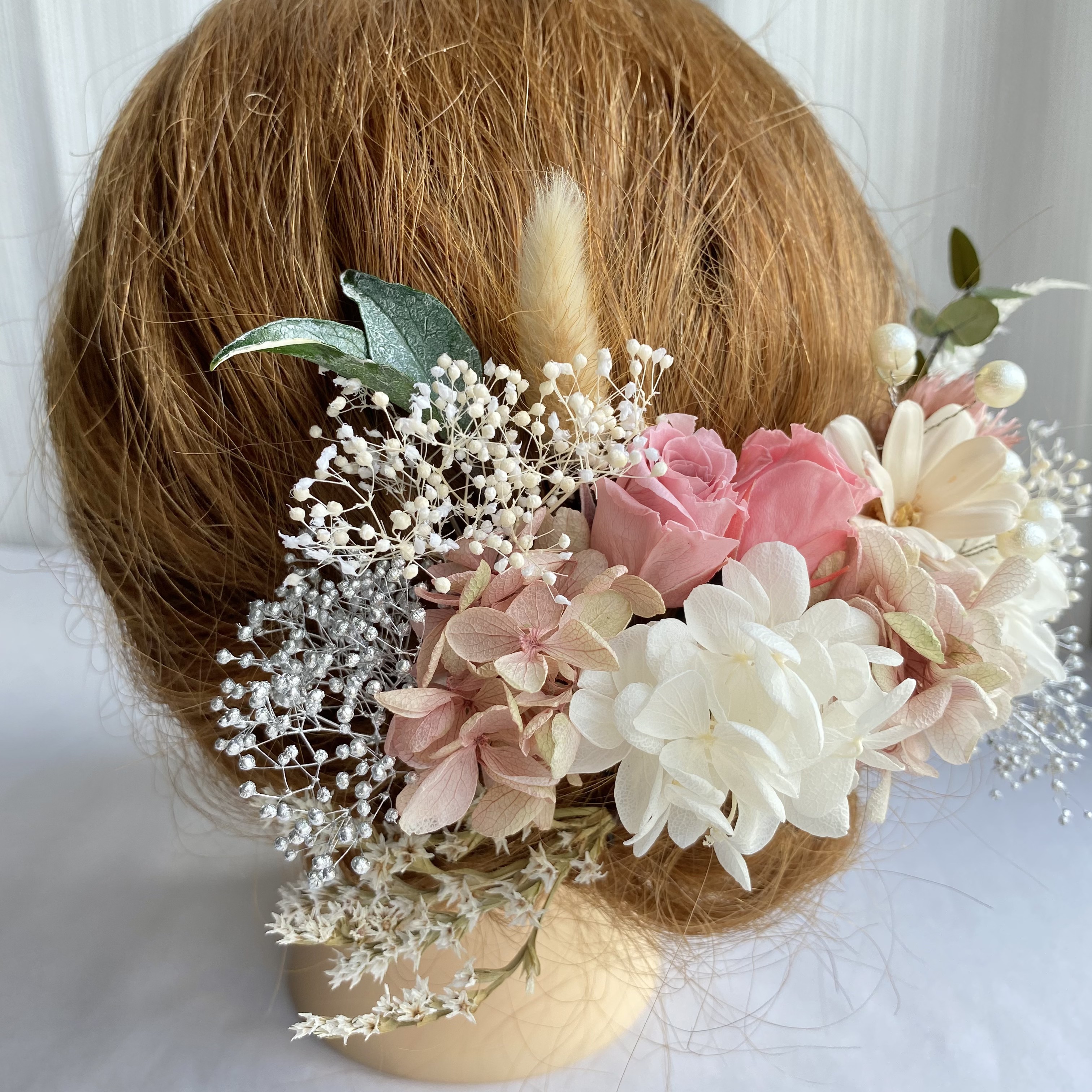 Myheritagedubai - ドライフラワー髪飾り プリザーブドフラワー 結婚式 