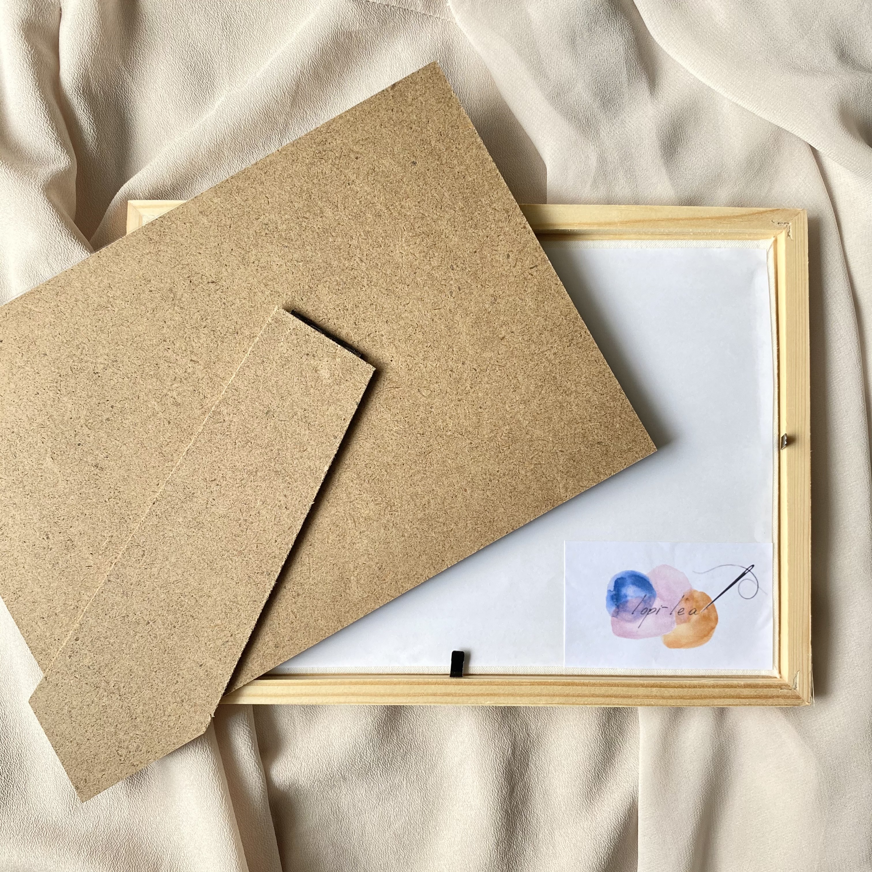 命名書　刺繍　A5サイズ　受注製作　ネームボード　ベビーボード　バースボード