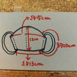 送料無料　５枚重ねガーゼとコットンの立体マスク　ハンドメイドマスク 5枚目の画像